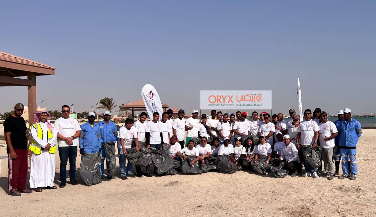 Oryx Group conducts beach cleaning activity at Al Wakra